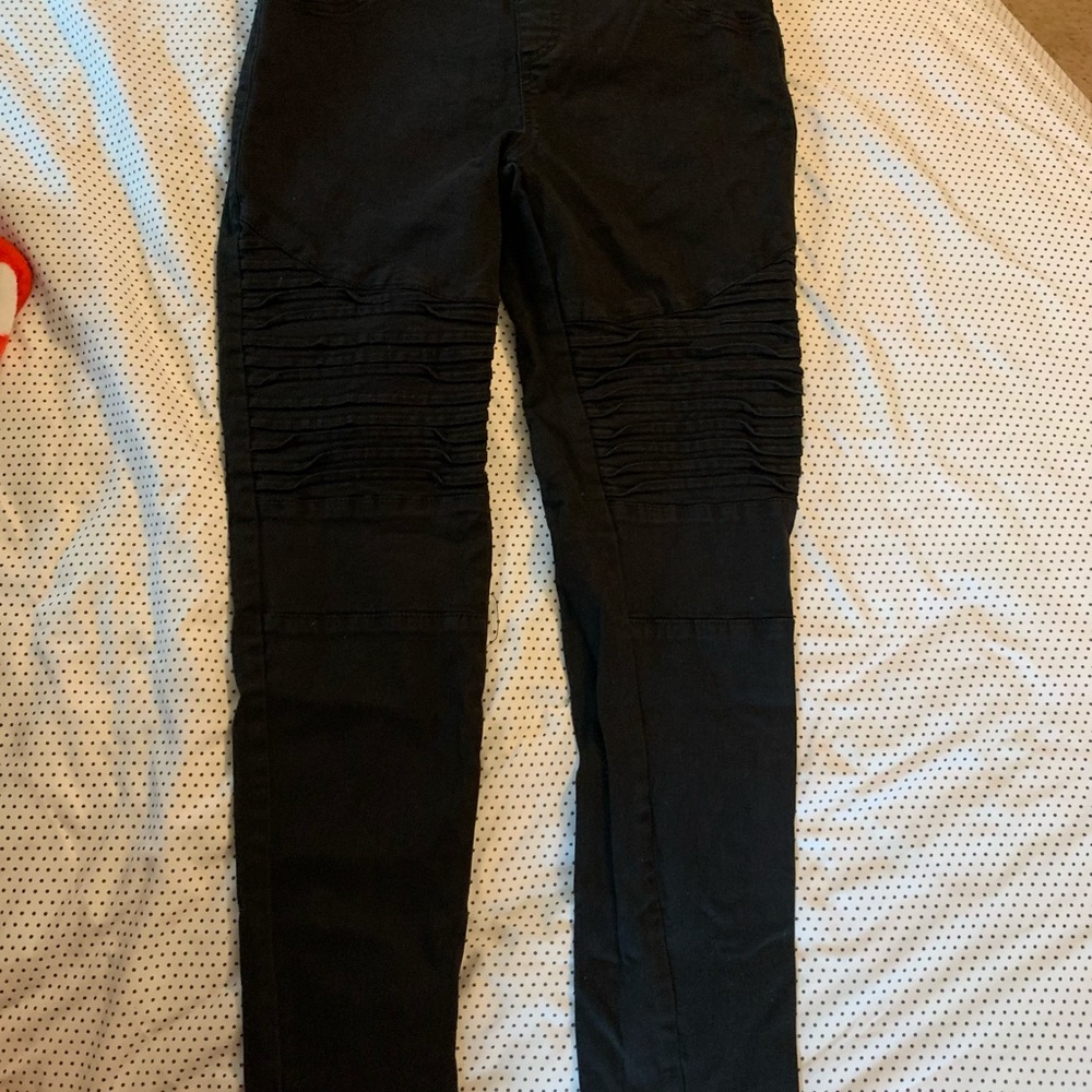 Black hammer moto pants